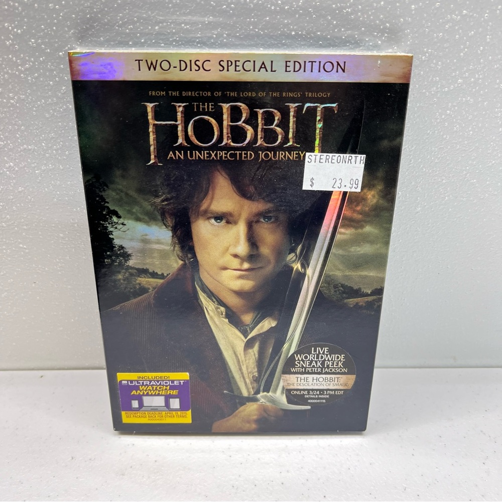 The Hobbit: An Unexpected Journey (DVD, 2013, 2-Disc Set, Special Edition). New.
